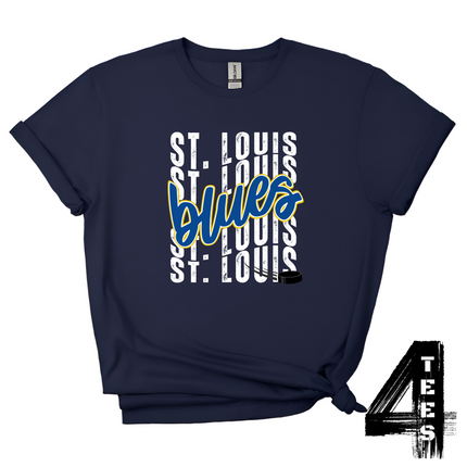 Blues Hockey Wavy