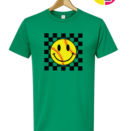 Softball Retro Smiley Face