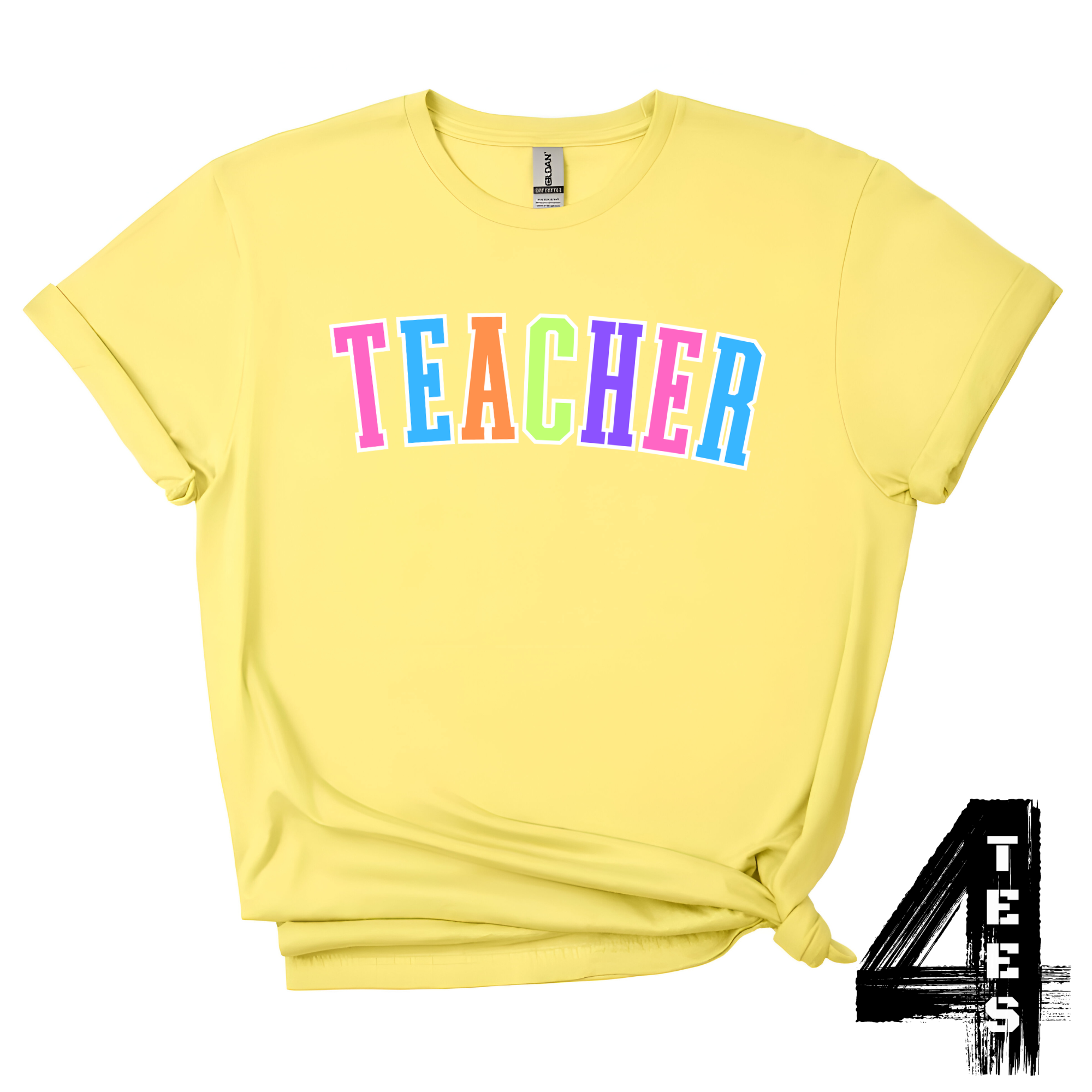 TEACHER - Multi-Color Varsity Letters