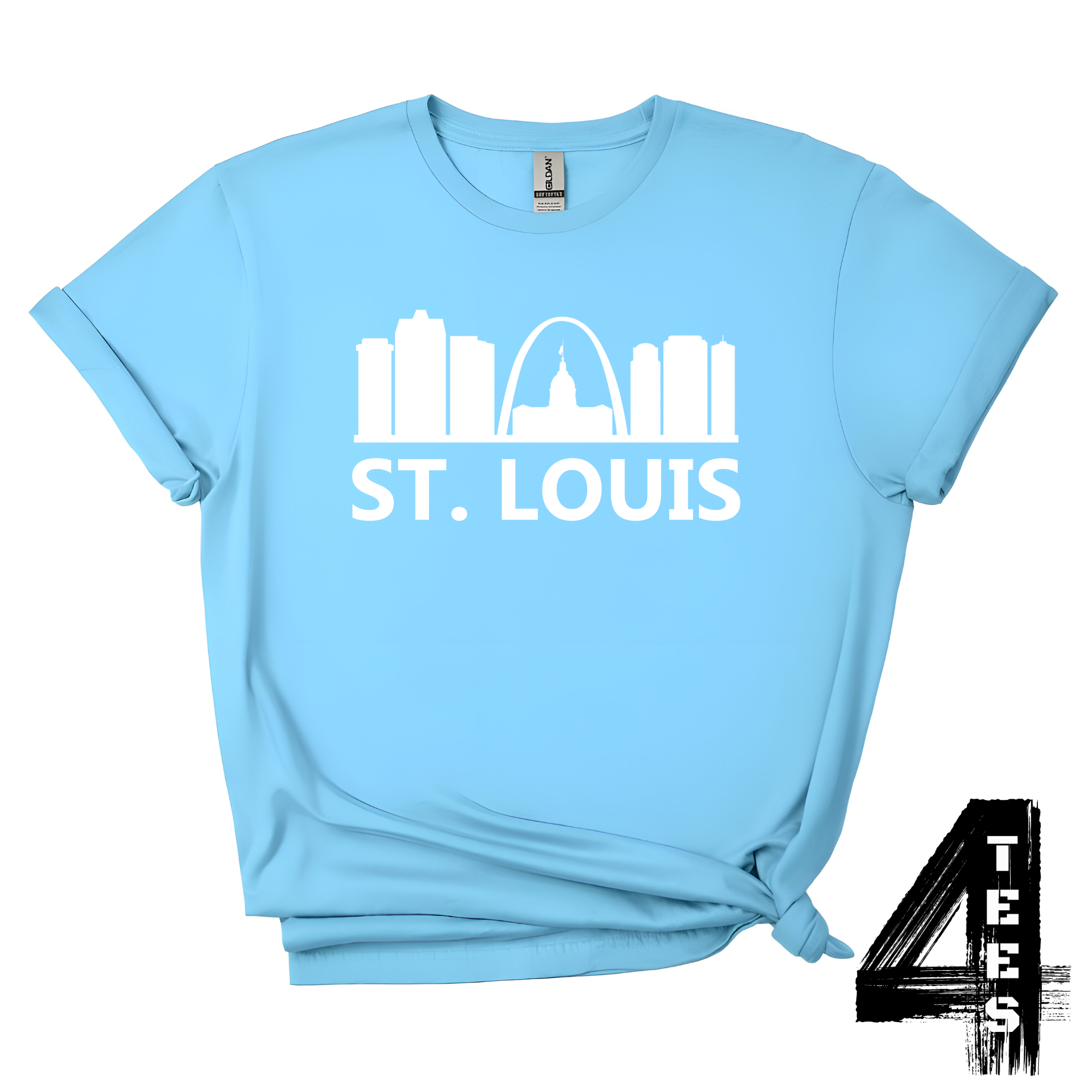 St. Louis Cityscape - white