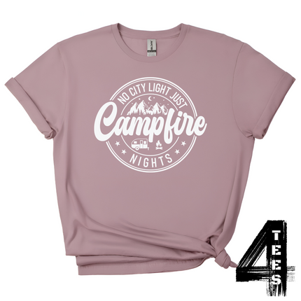 No City Lights Just Campfire Nights Vintage
