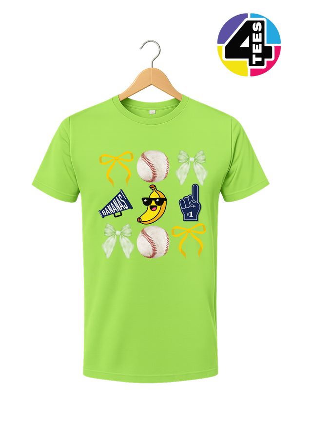 Bananas Baseball Fun Collage Design