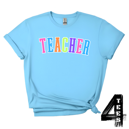 TEACHER - Multi-Color Varsity Letters