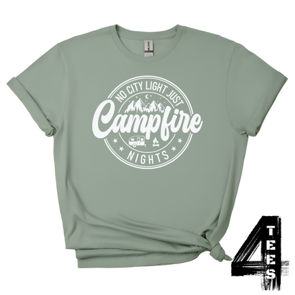 No City Lights Just Campfire Nights Vintage