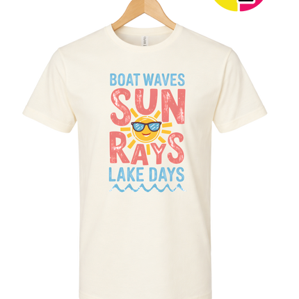 Boat Waves, Sun Rays, Lake Days