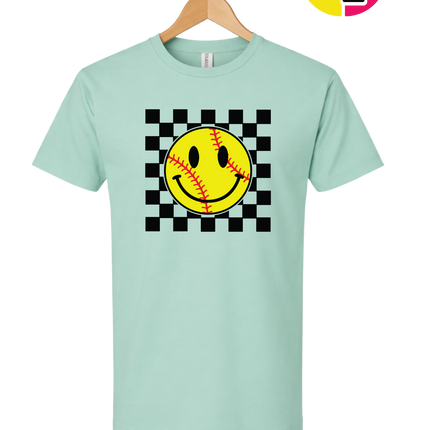 Softball Retro Smiley Face