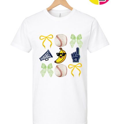 Bananas Baseball Fun Collage Design