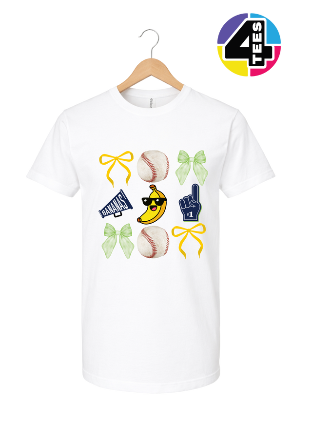 Bananas Baseball Fun Collage Design