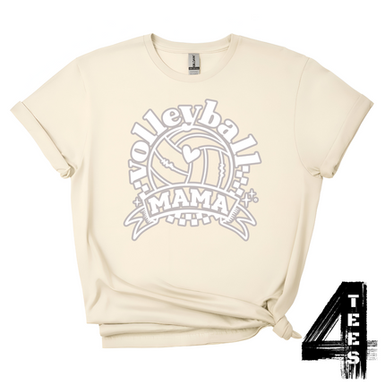 Volleyball Mama - white