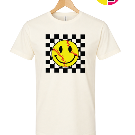 Softball Retro Smiley Face