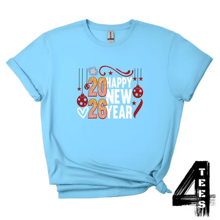 New Year Heart and Balloons