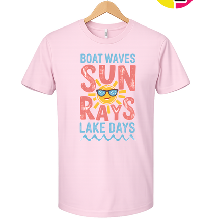 Boat Waves, Sun Rays, Lake Days