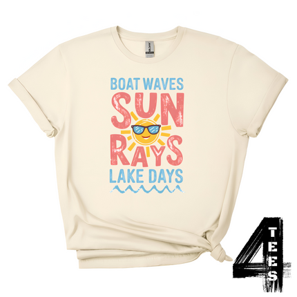 Boat Waves, Sun Rays, Lake Days