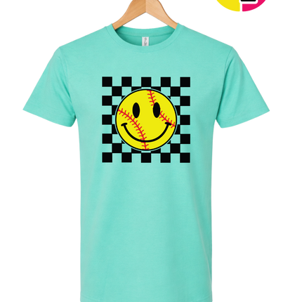 Softball Retro Smiley Face