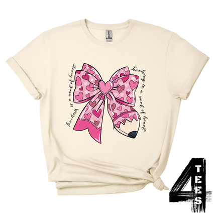 Teacher Valentine Coquette Bow