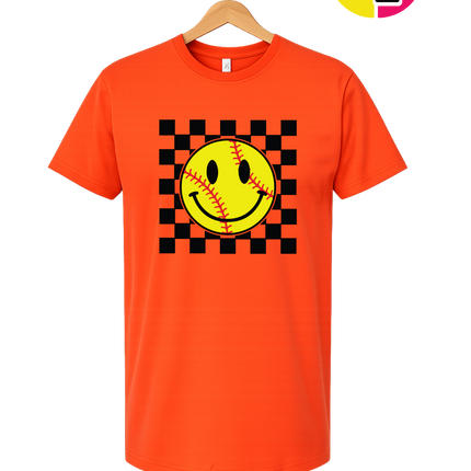 Softball Retro Smiley Face