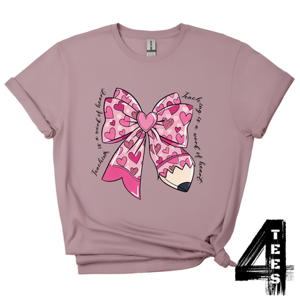 Teacher Valentine Coquette Bow