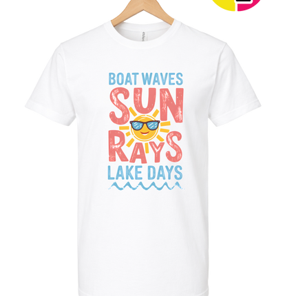 Boat Waves, Sun Rays, Lake Days