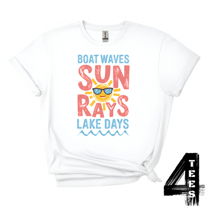 Boat Waves, Sun Rays, Lake Days