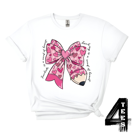 Teacher Valentine Coquette Bow