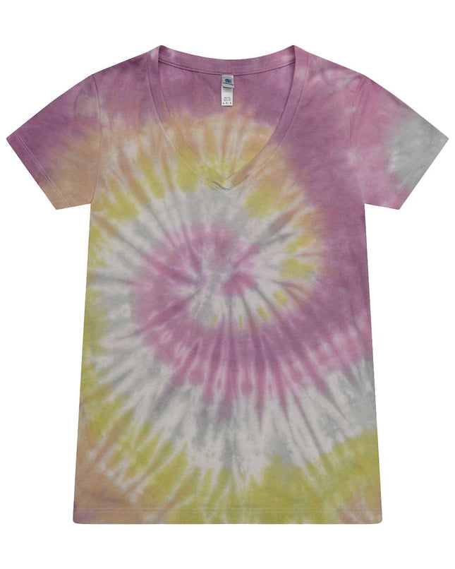 Women's Tie-Dyed V-Neck T-Shirt - 1075