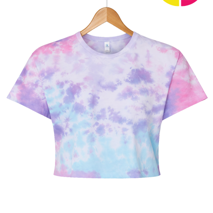 ColorTone Women's Tie-Dyed Crop T-Shirt
