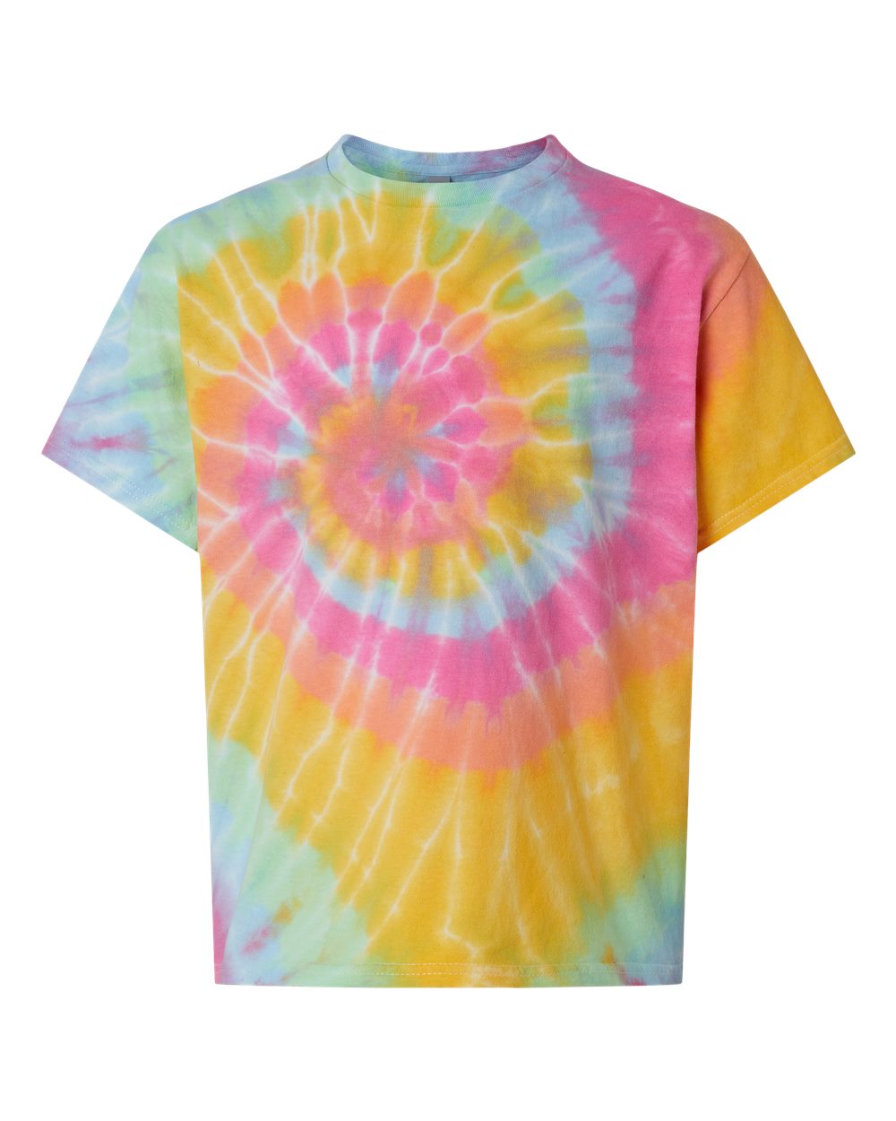 Dyenomite - Youth Multi-Color Spiral Tie-Dyed T-Shirt - 20BMS