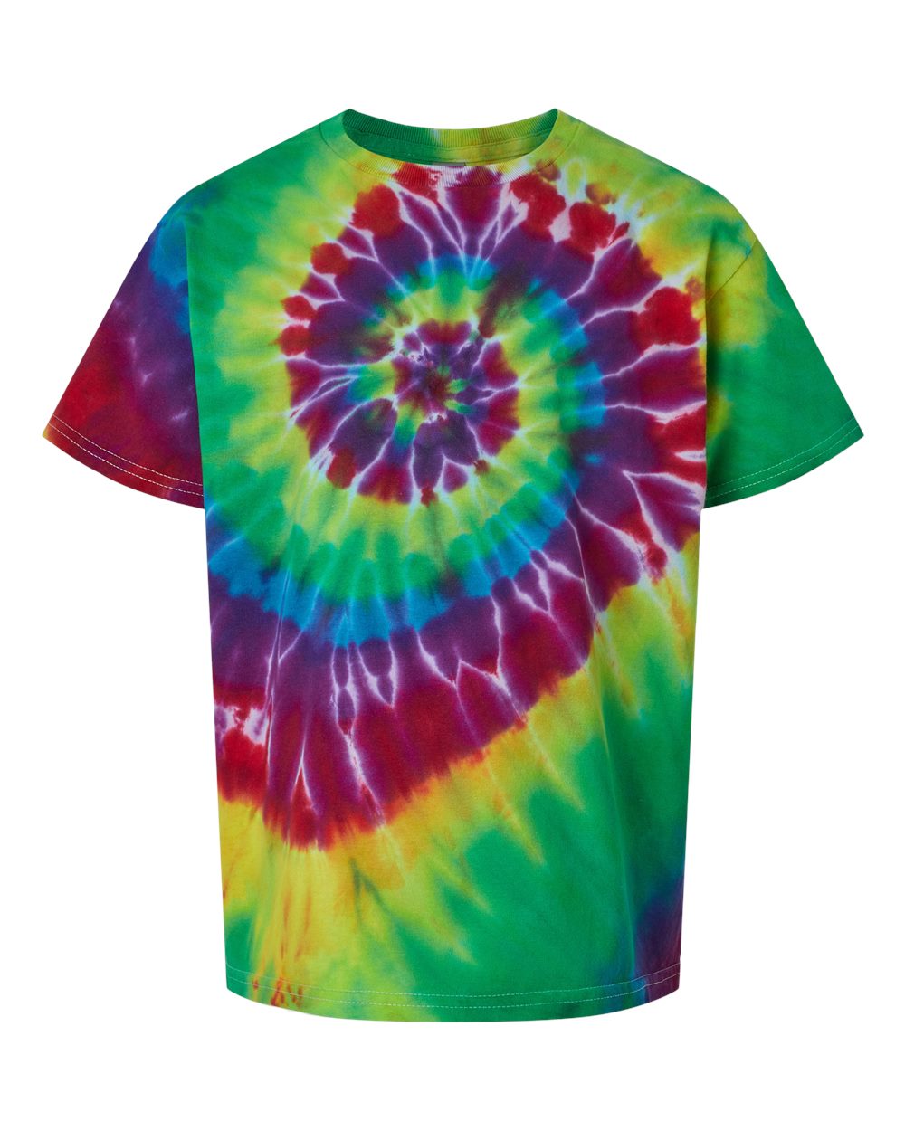 Dyenomite - Youth Multi-Color Spiral Tie-Dyed T-Shirt - 20BMS