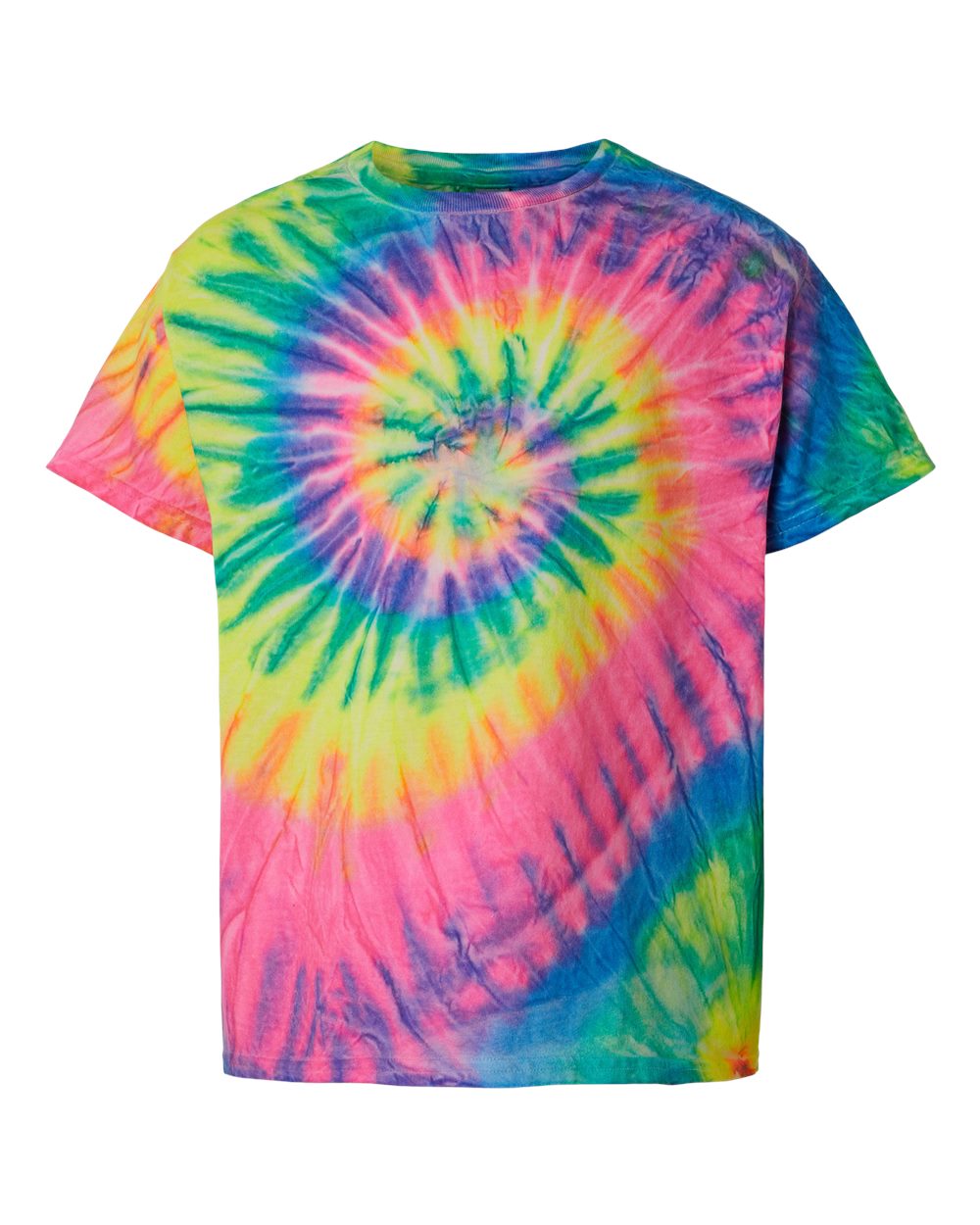 Dyenomite - Youth Multi-Color Spiral Tie-Dyed T-Shirt - 20BMS