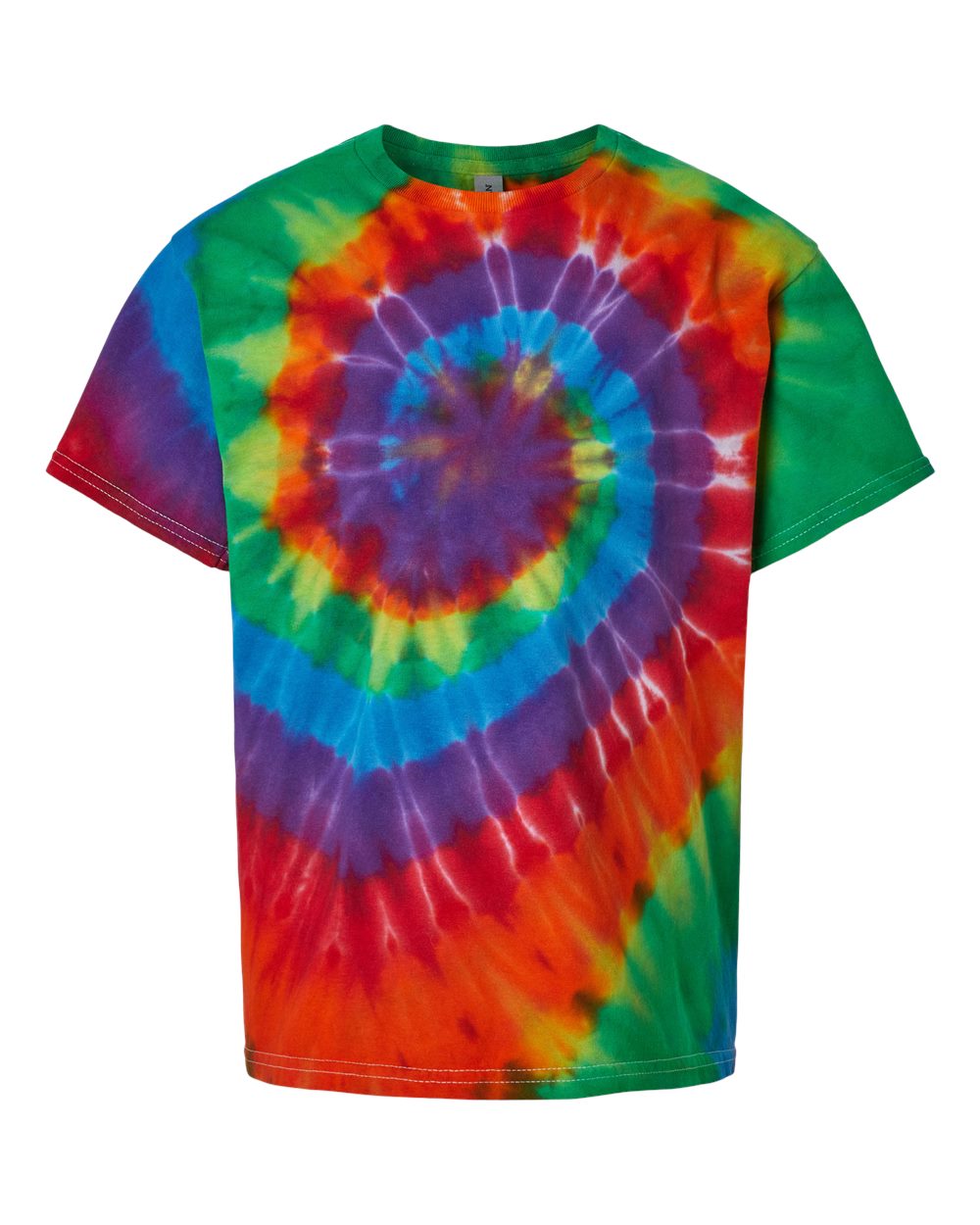 Dyenomite - Youth Multi-Color Spiral Tie-Dyed T-Shirt - 20BMS