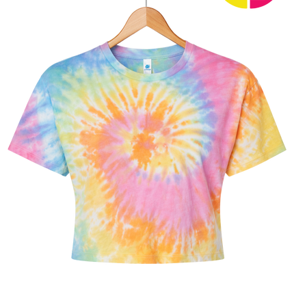 ColorTone Women's Tie-Dyed Crop T-Shirt